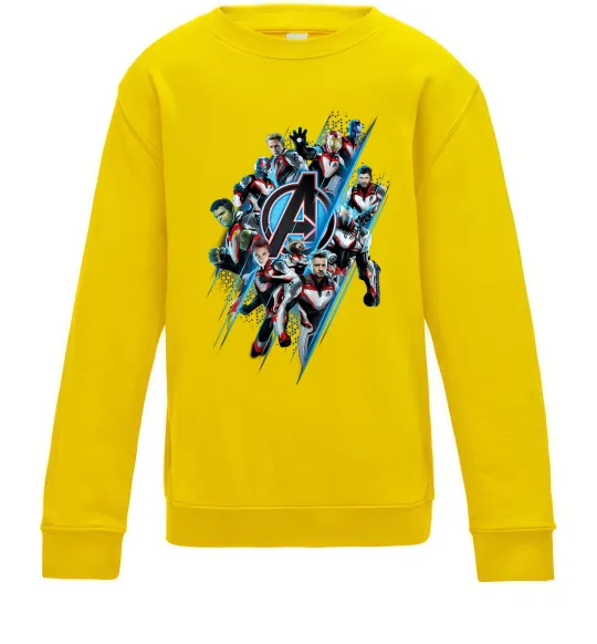 Дитячий світшот Месники персонажі Сонячно жовтий фото