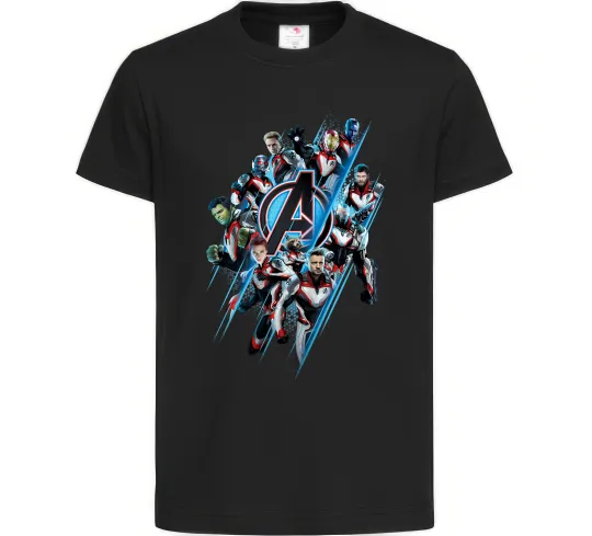 Детская футболка Месники персонажі Черный фото