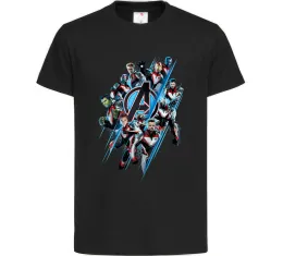 Детская футболка Месники персонажі Черный фото