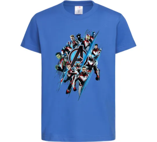 Детская футболка Месники персонажі Ярко-синий фото