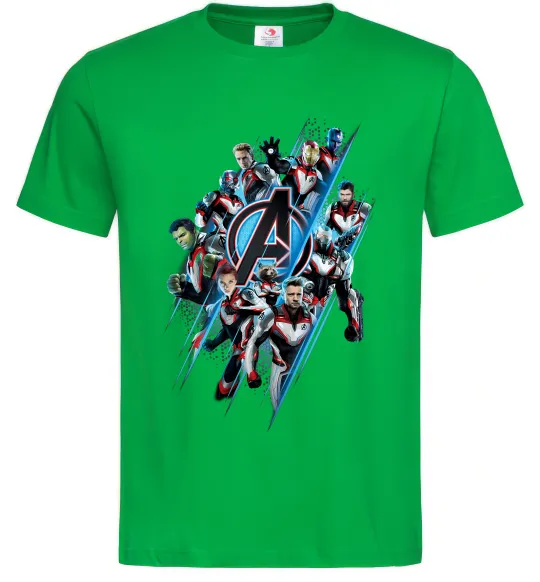 Чоловіча футболка Месники персонажі Зелений фото