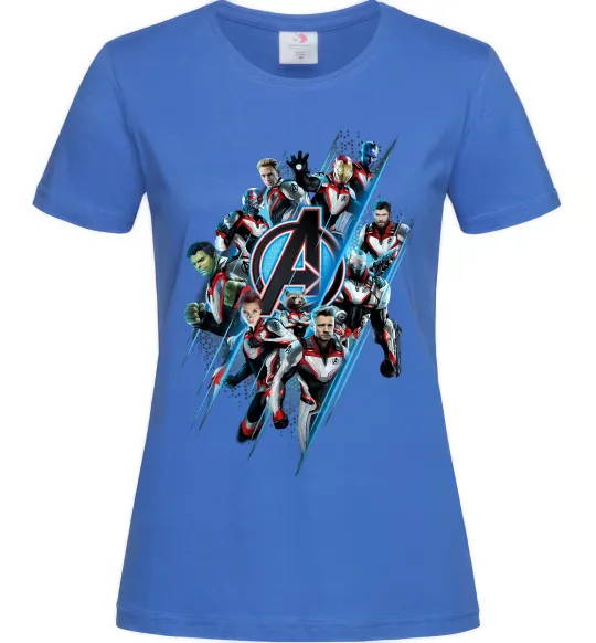 Женская футболка Месники персонажі Ярко-синий фото