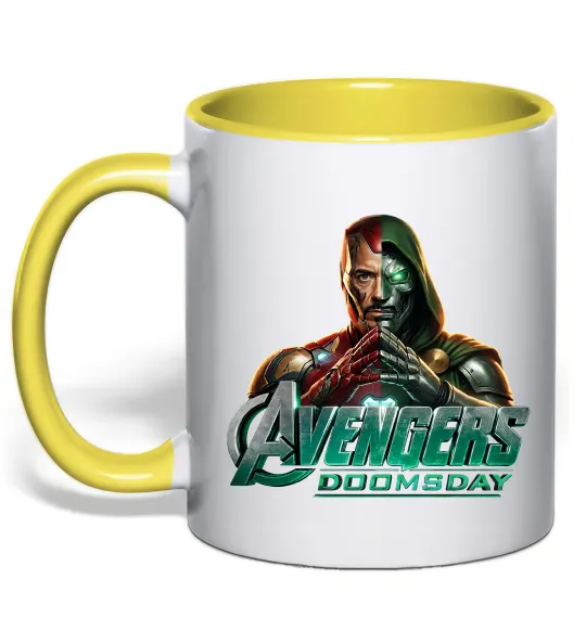 Чашка з кольоровою ручкою Doomsday Месники Лимонний фото