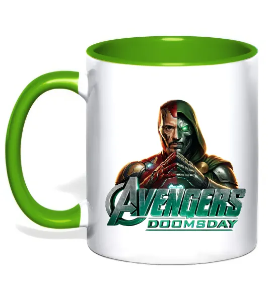 Чашка з кольоровою ручкою Doomsday Месники Лаймовий фото