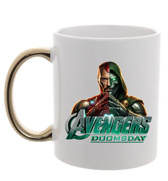 Чашка с цветной ручкой Doomsday Месники Золото фото