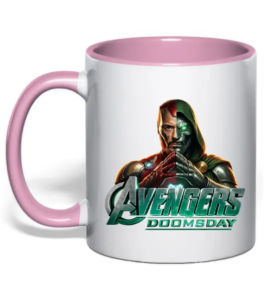 Чашка с цветной ручкой Doomsday Месники Нежно розовый фото