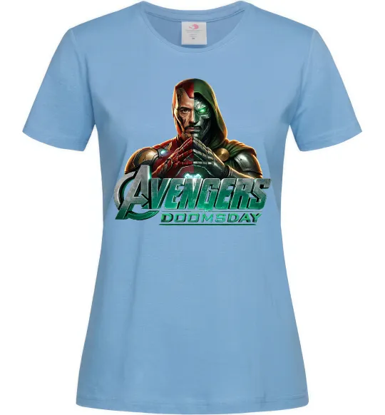 Женская футболка Doomsday Месники Голубой фото