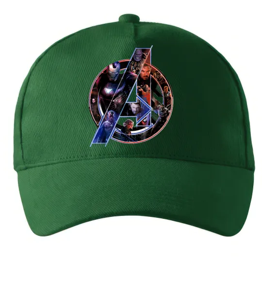 Кепка Месники лого Темно-зеленый фото