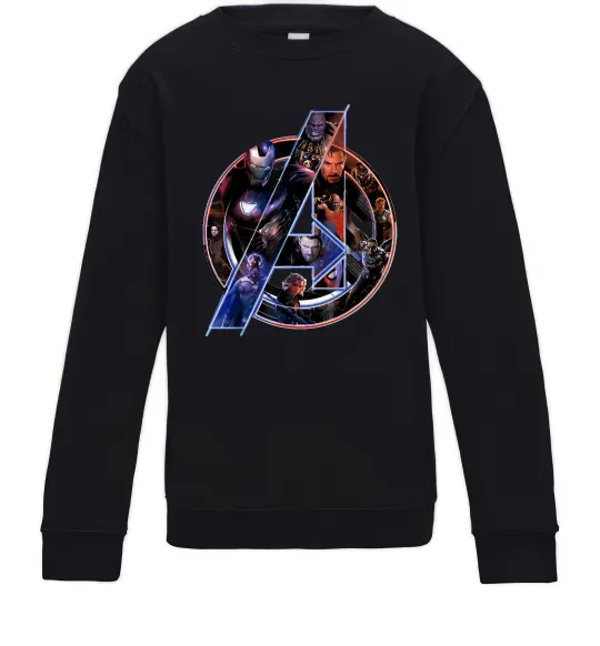 Детский Свитшот Месники лого Черный фото