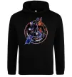 Мужская толстовка (худи) Месники лого Черный фото