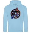 Мужская толстовка (худи) Месники лого Голубой фото