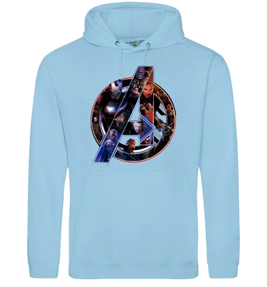 Женская толстовка (худи) Месники лого Голубой фото