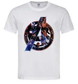 Мужская футболка Месники лого Белый фото