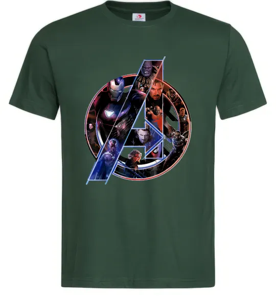 Мужская футболка Месники лого Темно-зеленый фото