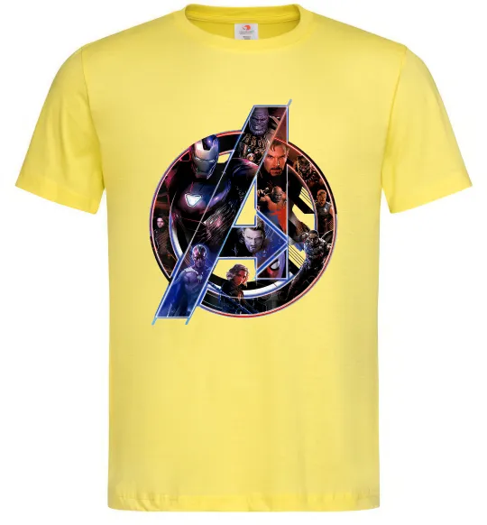 Мужская футболка Месники лого Лимонный фото