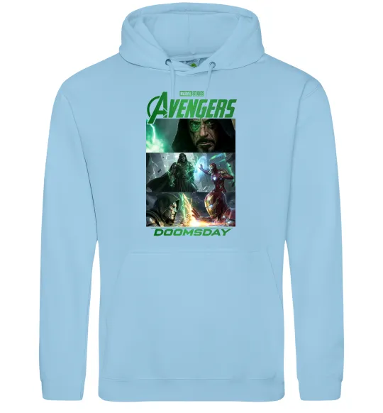 Мужская толстовка (худи) Месники Сходження Доктора Дума Голубой фото