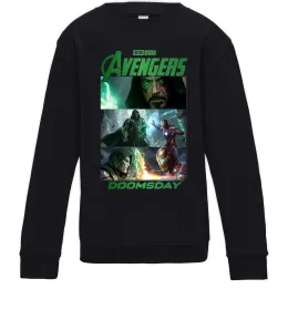 Детский Свитшот Doomsday logo Черный фото