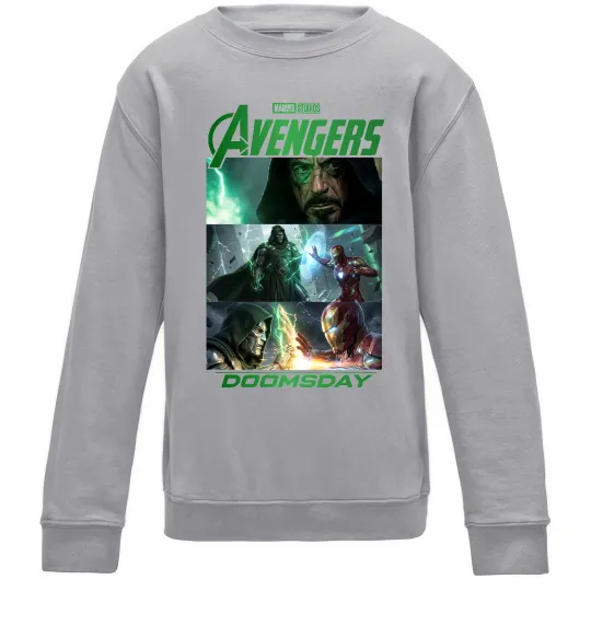 Дитячий світшот Месники Сходження Доктора Дума Сірий меланж фото