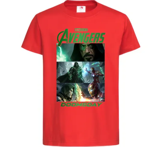 Детская футболка Месники Сходження Доктора Дума Красный фото