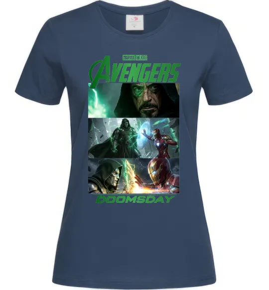 Женская футболка Месники Сходження Доктора Дума Темно-синий фото