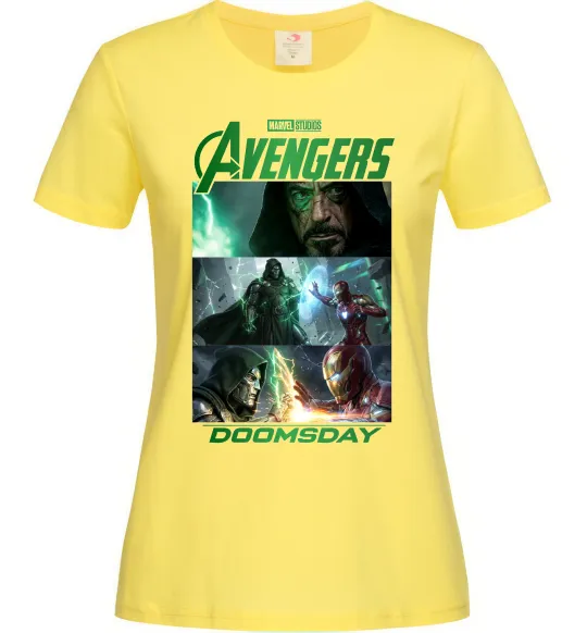 Женская футболка Месники Сходження Доктора Дума Лимонный фото