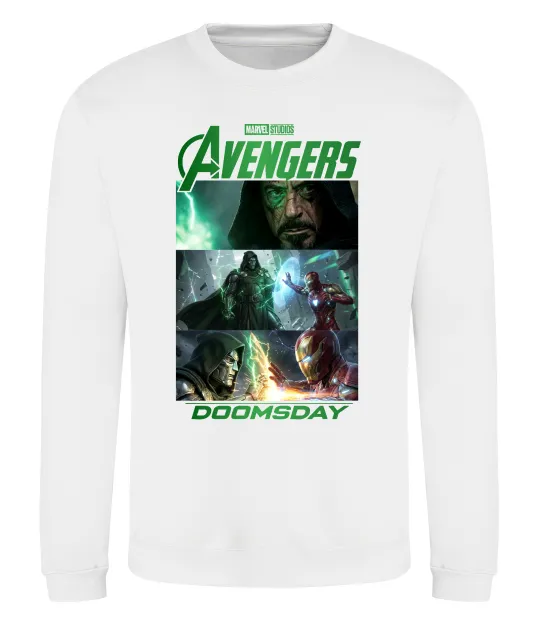 Свитшот Месники Сходження Доктора Дума Белый фото