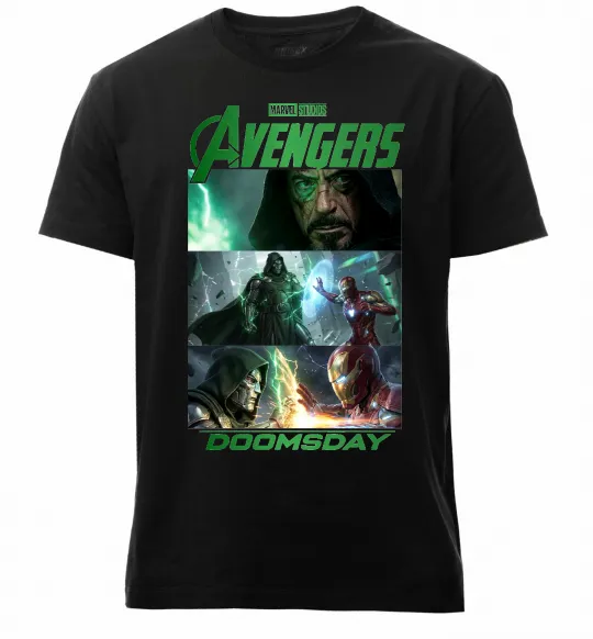 Мужская премиум футболка Месники Сходження Доктора Дума Черный фото