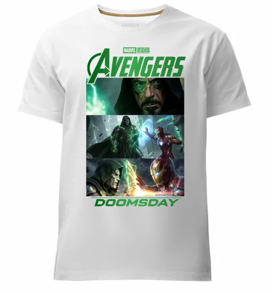 Мужская премиум футболка Месники Сходження Доктора Дума Белый фото