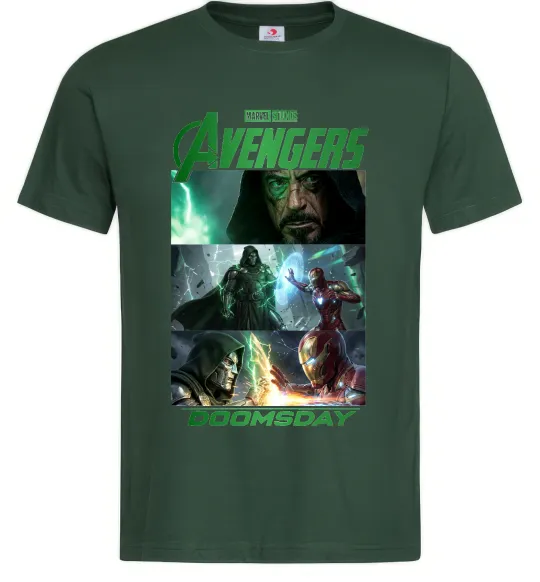 Чоловіча футболка Месники Сходження Доктора Дума Темно-зелений фото