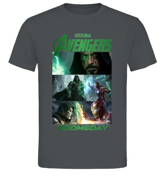 Чоловіча футболка Месники Сходження Доктора Дума Графіт фото