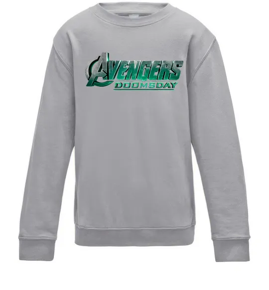Детский Свитшот Doomsday logo Серый меланж фото