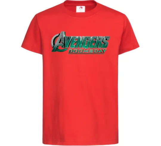 Дитяча футболка Doomsday logo Червоний фото