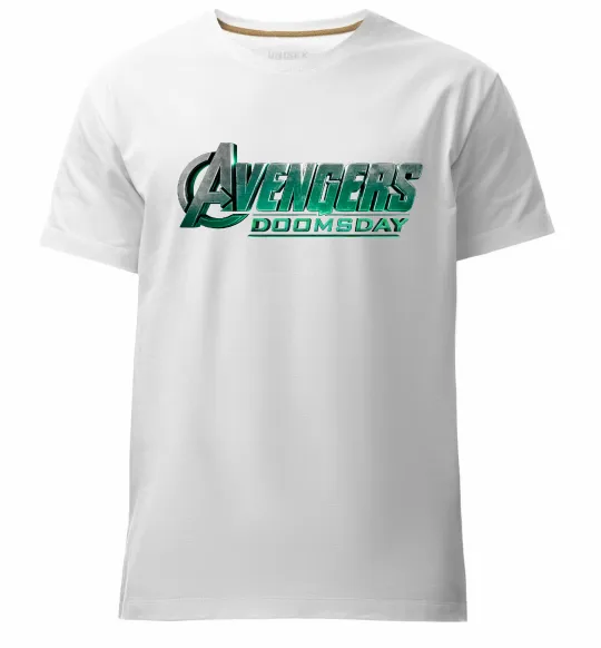 Мужская премиум футболка Doomsday logo Белый фото