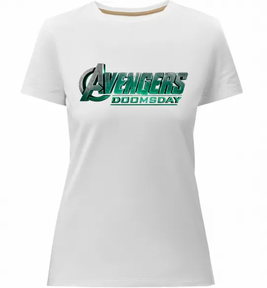 Женская премиум футболка Doomsday logo Белый фото