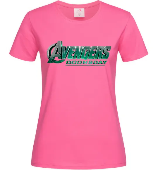 Женская футболка Doomsday logo Ярко-розовый фото