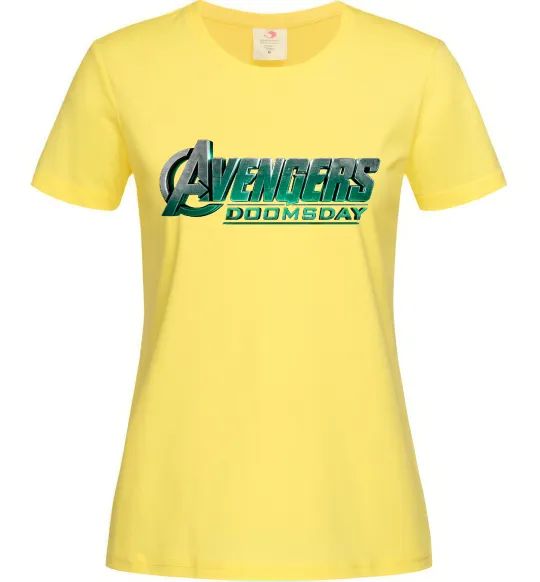 Женская футболка Doomsday logo Лимонный фото