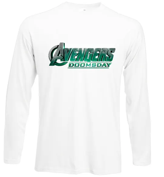 Лонгслив Doomsday logo Белый фото