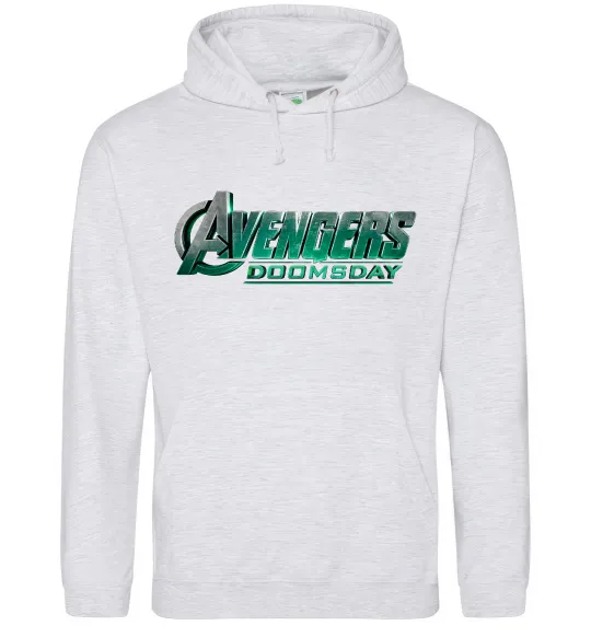 Чоловіча толстовка (худі) Doomsday logo Сірий меланж фото