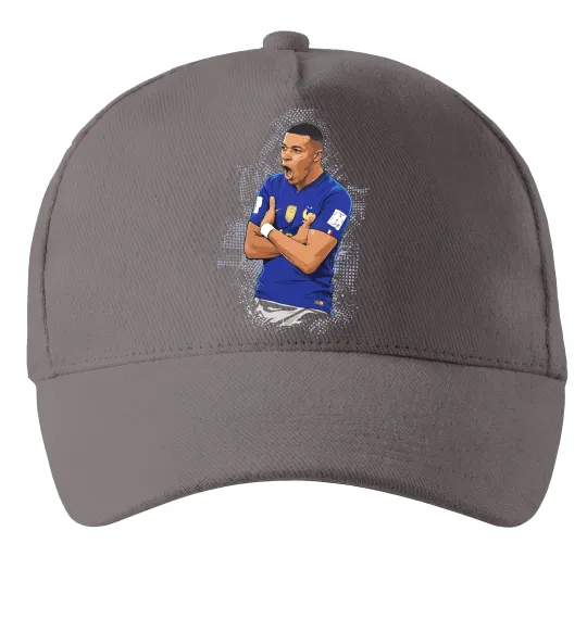 Кепка Mbappe art Серый фото