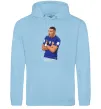 Мужская толстовка (худи) Mbappe art Голубой фото