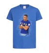 Детская футболка Mbappe art Ярко-синий фото