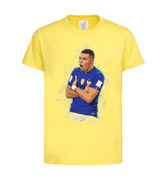 Детская футболка Mbappe art Лимонный фото