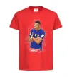 Детская футболка Mbappe art Красный фото