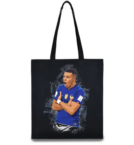 Эко-сумка Mbappe art Черный фото