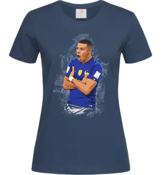 Женская футболка Mbappe art Темно-синий фото
