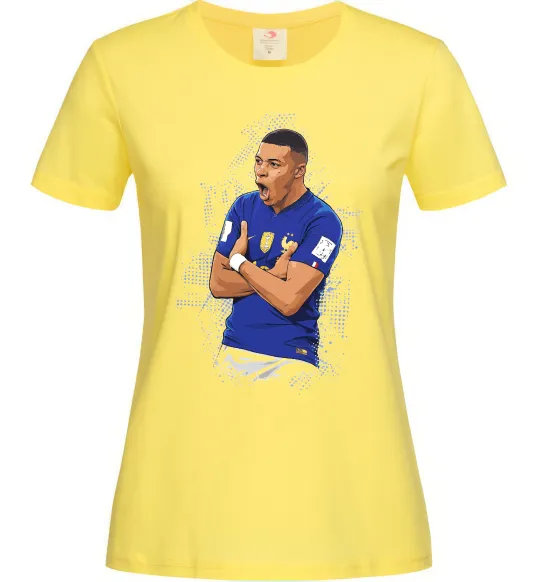 Женская футболка Mbappe art Лимонный фото