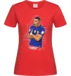 Женская футболка Mbappe art Красный фото