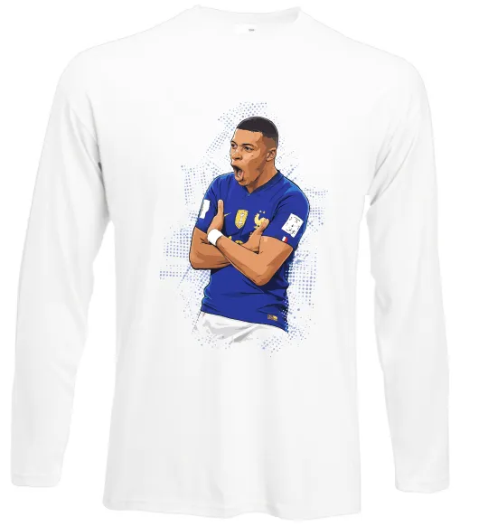 Лонгслив Mbappe art Белый фото