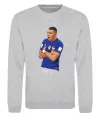 Свитшот Mbappe art Серый меланж фото
