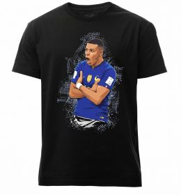 Мужская премиум футболка Mbappe art